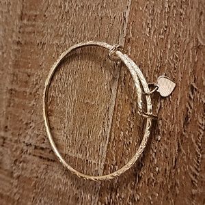 Alex and Ani American Flag Heart Bangle Bracelet